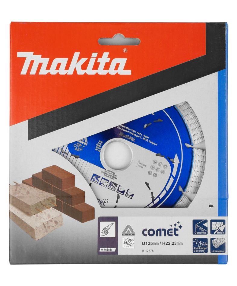 Makita Tilbehør B-12778 Diamantskive 125x22,2mm Blå