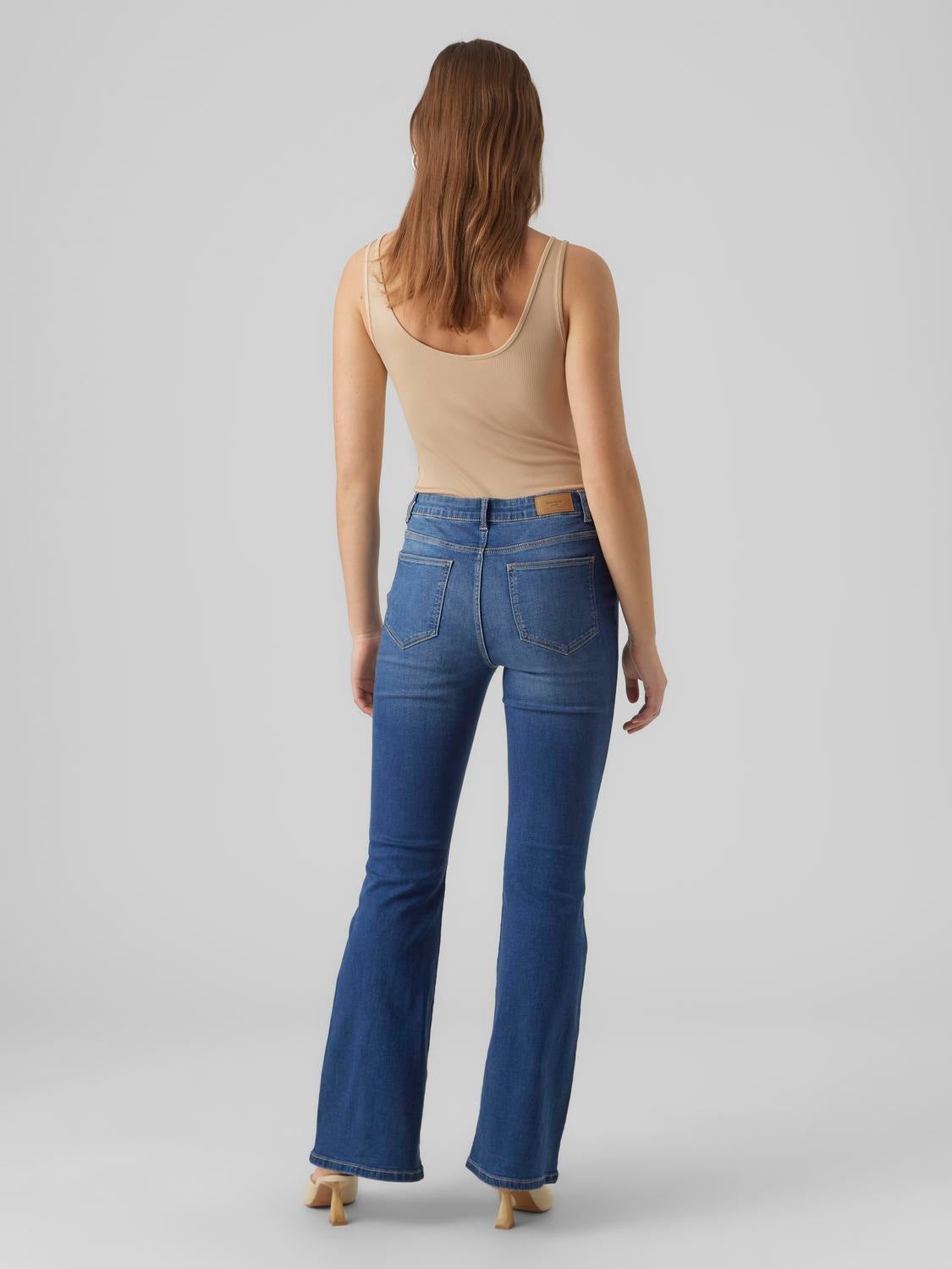 VMSELINA Hohe Taille Ausgestellt Jeans