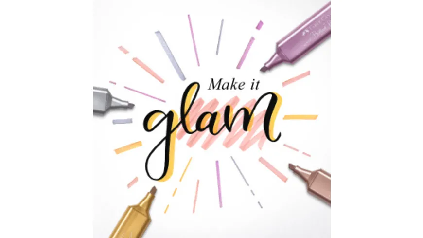 FABER-CASTELL Textmarker 4er Set metallic