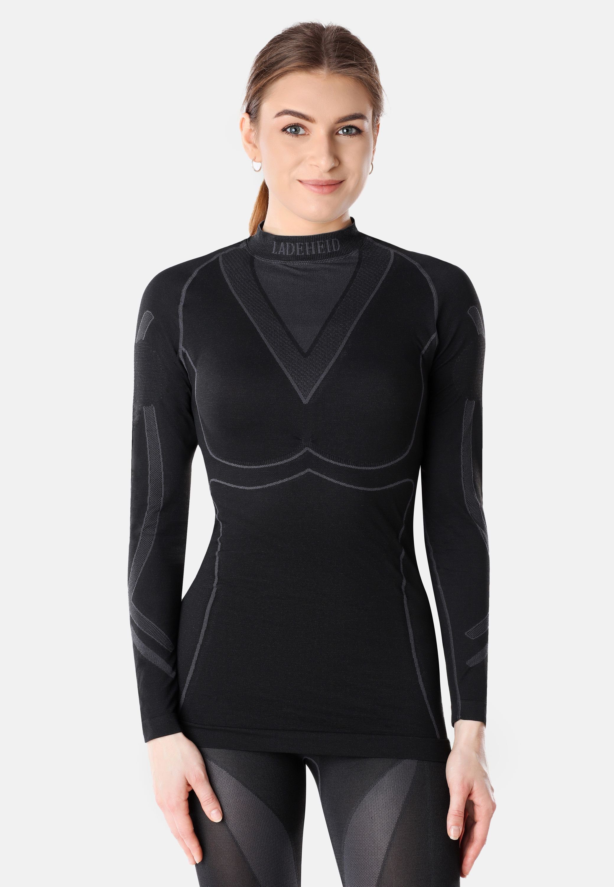 Ladeheid Funktionsunterhemd Damen Funktionsunterwäsche langarm Shirt Thermoaktiv LAGI004
