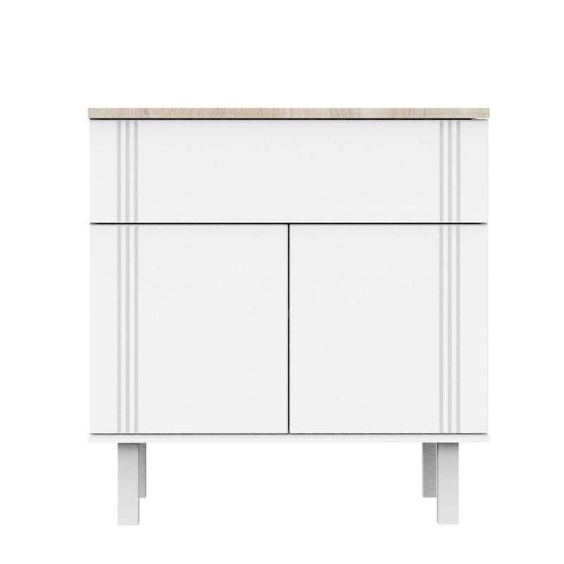 Commode 1 tiroir Eléonore blanc