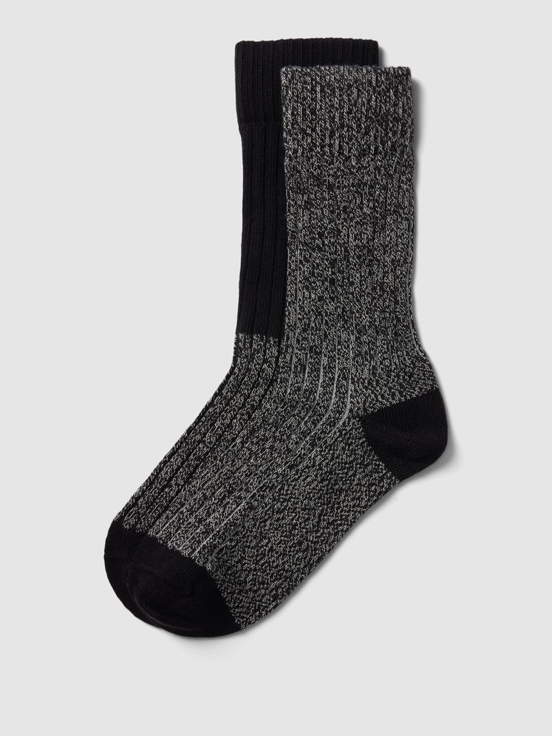 Socken mit Label-Detail Modell 'Mouline' in anthrazit