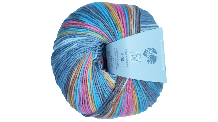 Lana Grossa Sockenwolle Seta Fiore 100 g 3363 - grau