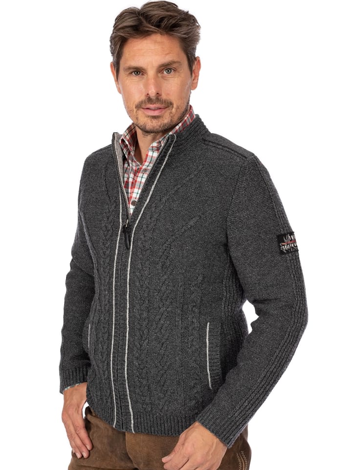 Spieth & Wensky Strickjacke WADIM in dunkelgrau günstig kaufen S