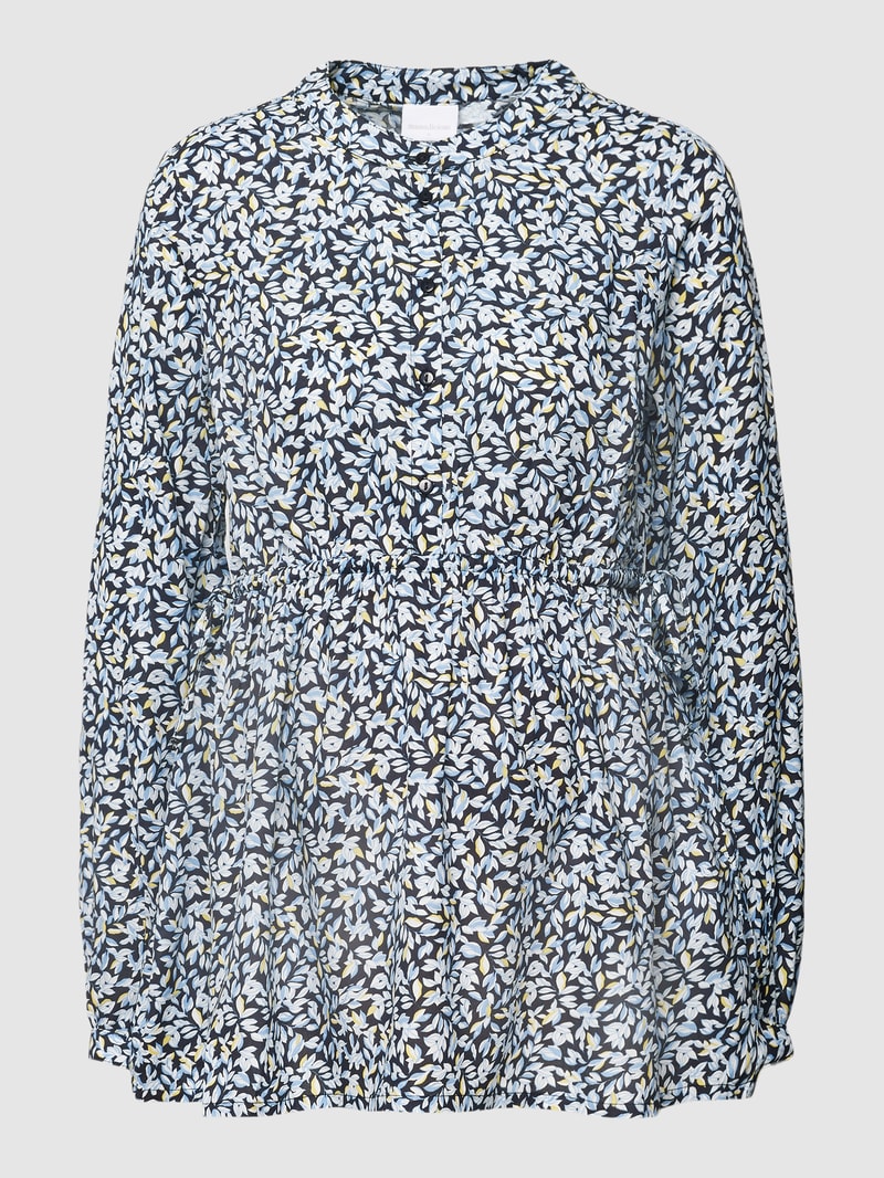 Umstands-Bluse mit Allover-Muster Modell 'Davey Lia Woven Top' in blau