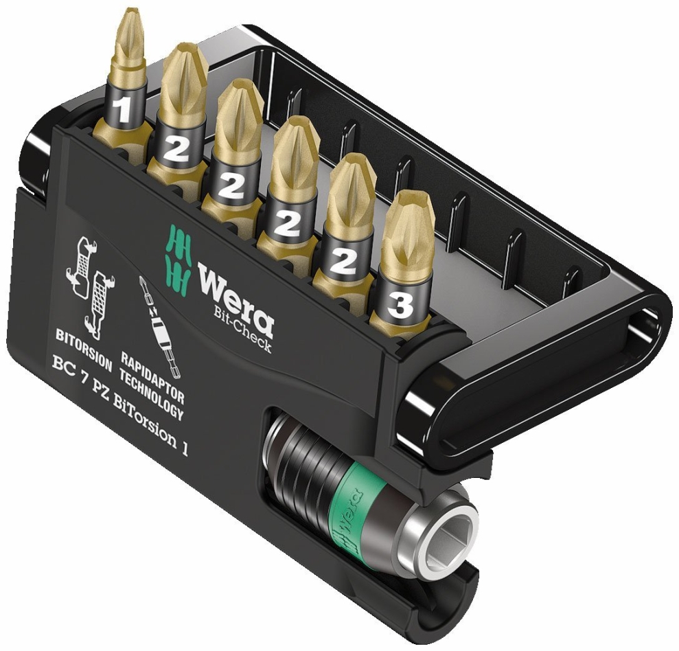 Wera 05340260001 Bit-Check 7 PZ BiTorsion 1, 7-delt