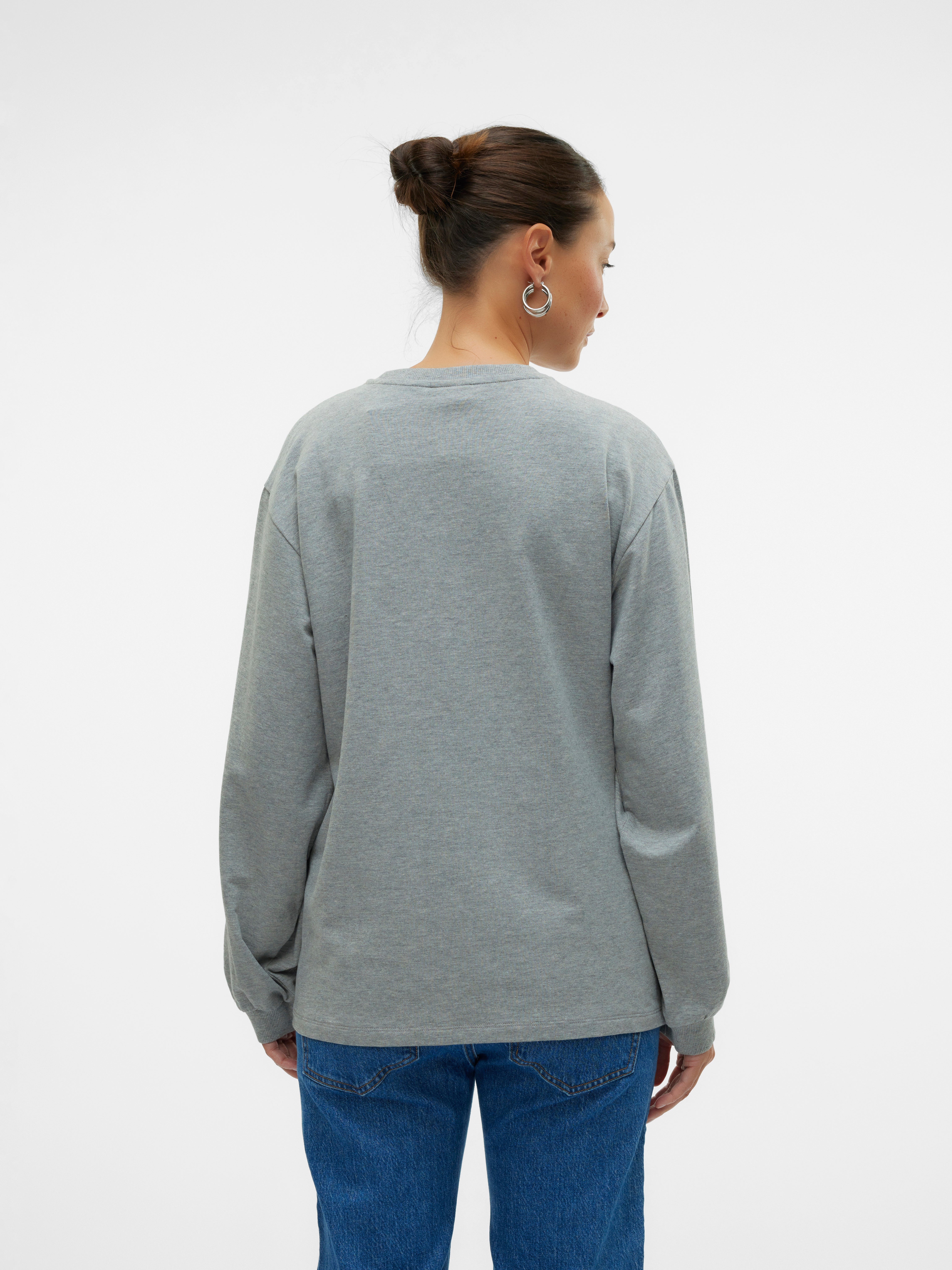 Normal geschnitten Rundhals Sweatshirt
