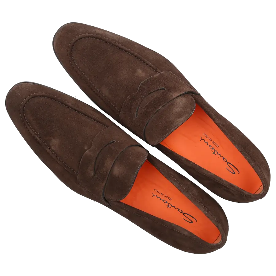 Santoni - Loafer 17944 Veloursleder - braun