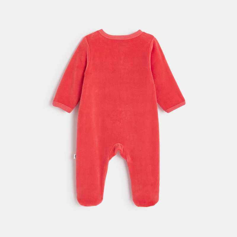 Pyjama zippé bébé fille en velours