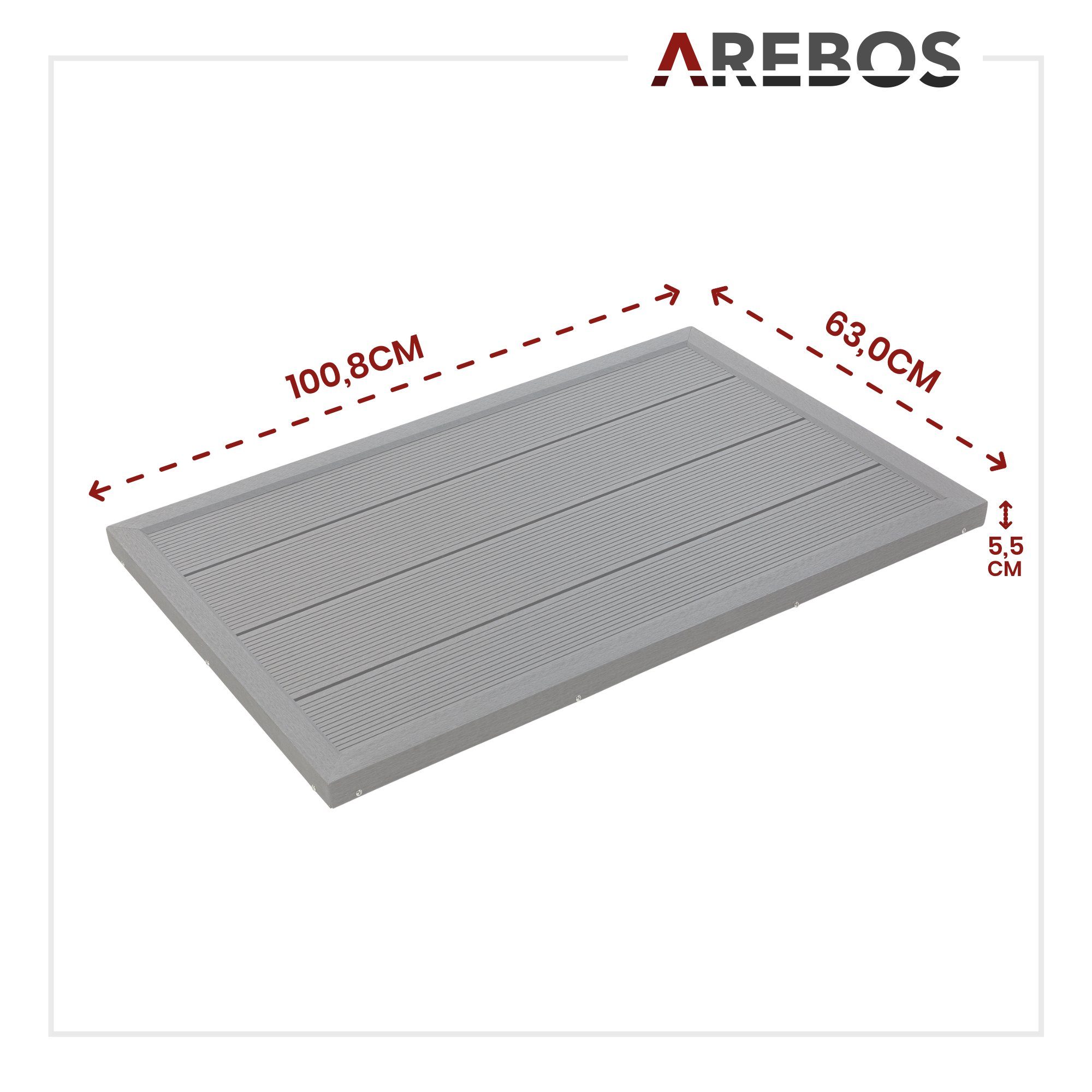 Arebos Solardusche 35L & Bodenelement, Pooldusche für den Garten, Inkl. Abdeckhaube (Set, Solardusche + Bodenelement + Inkl. Abdeckhaube)