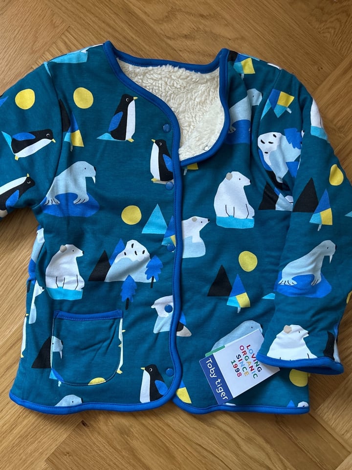 Toby Tiger Wende-Übergangsjacke in Beige/ Blau günstig kaufen 110