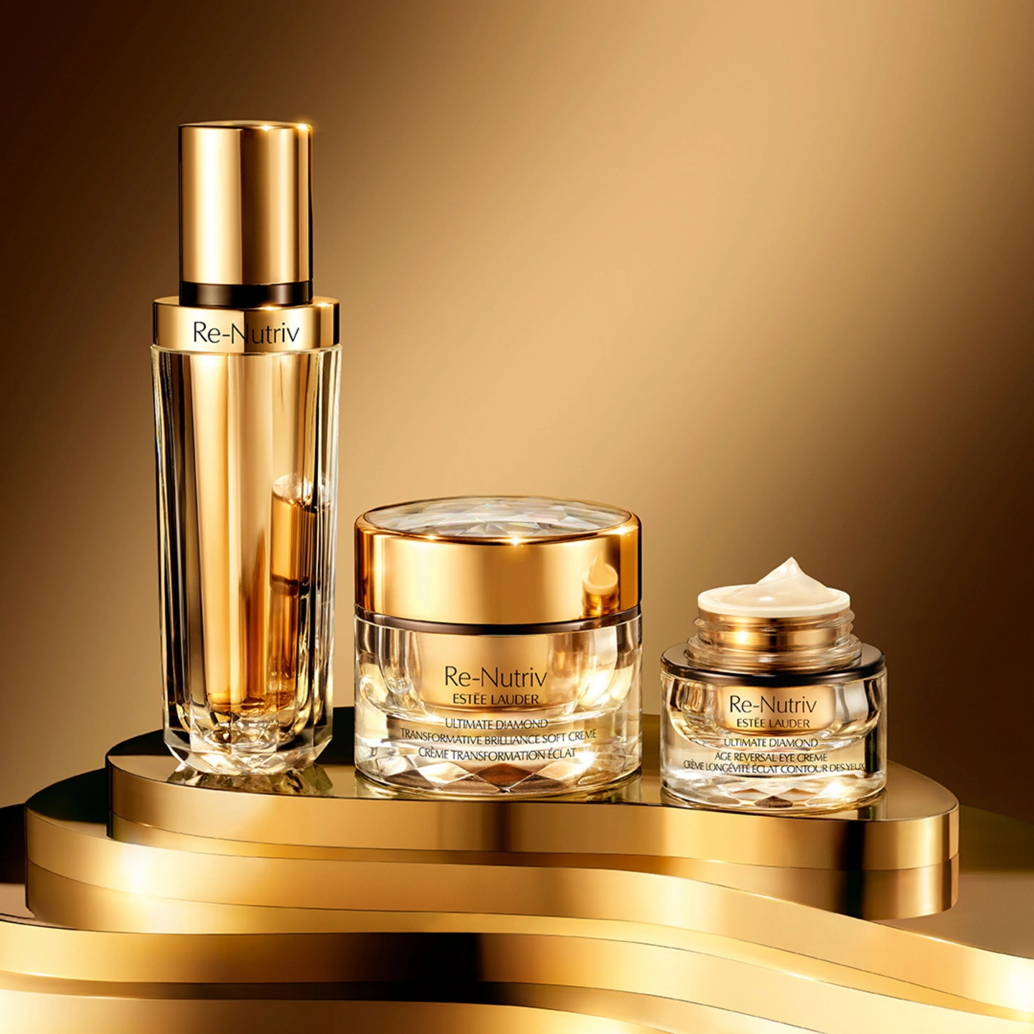RE-NUTRIV Ultimate Diamond Transformative Brilliance Serum – Aufhellendes Gesichtsserum, Anti-Falten-Gesichtsserum