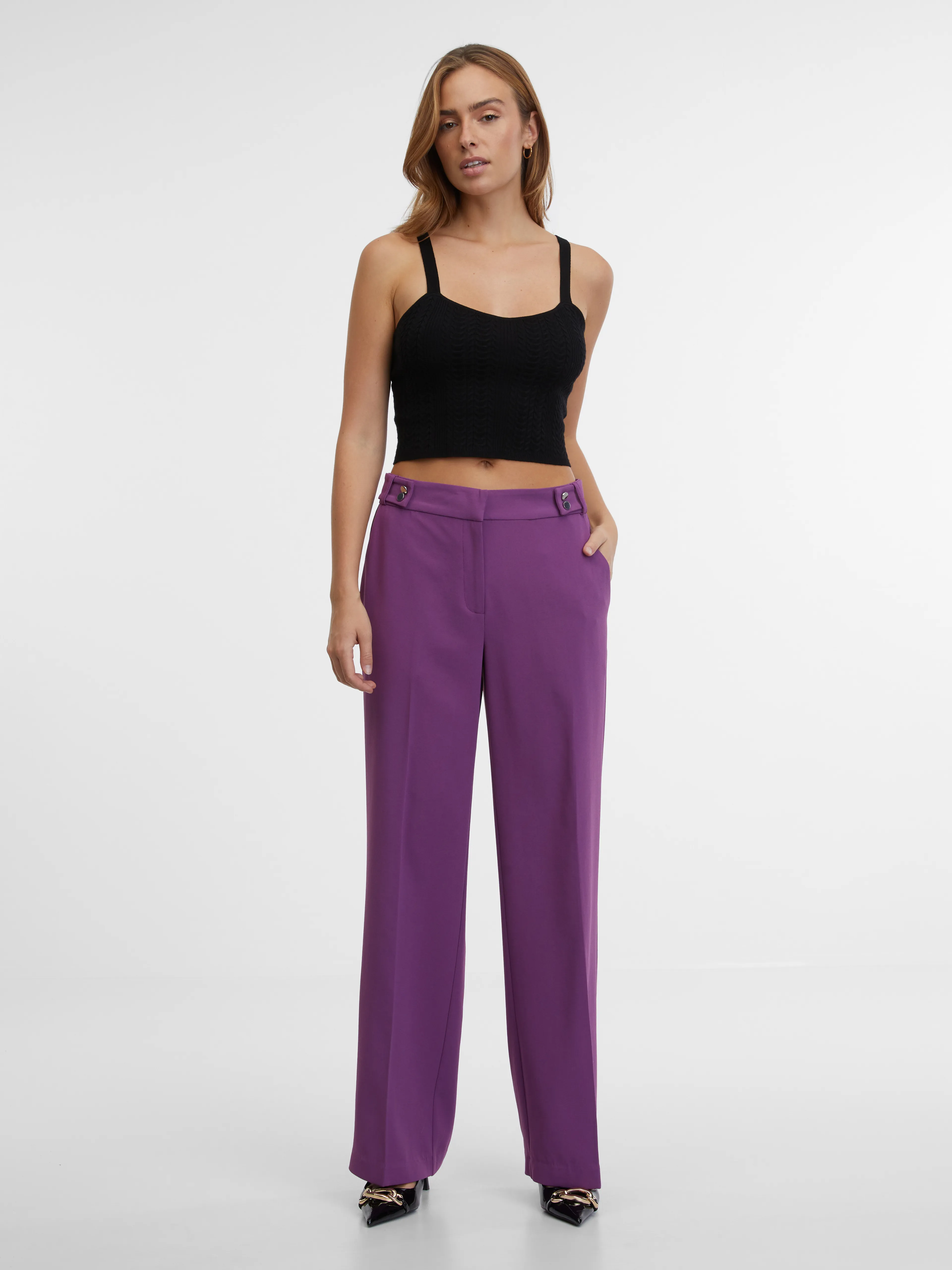 Lila gerade Damenhose ORSAY