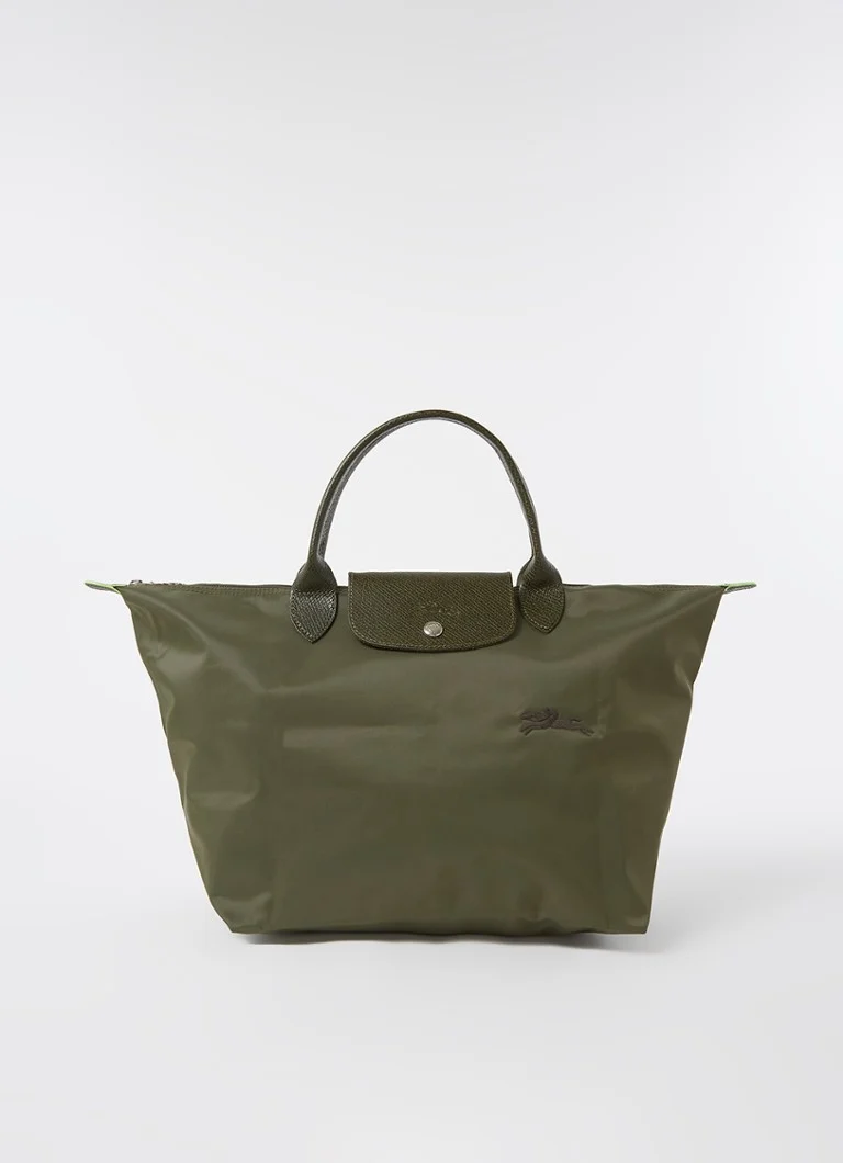 Geantă Longchamp Le Pliage M cu detalii din piele