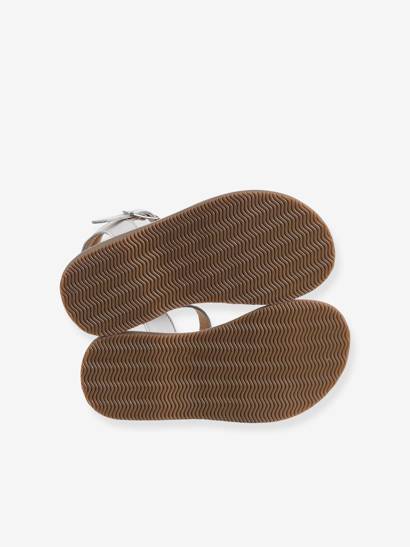 Vertbaudet Mädchen Sandalen, Anziehtrick - weiß