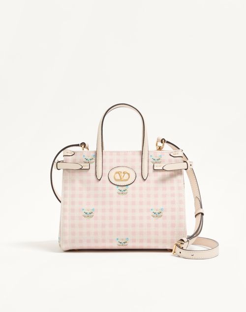 Valentino Garavani Antibes kleine boodschappentas van Vichy-canvas Le Chat De La Maison