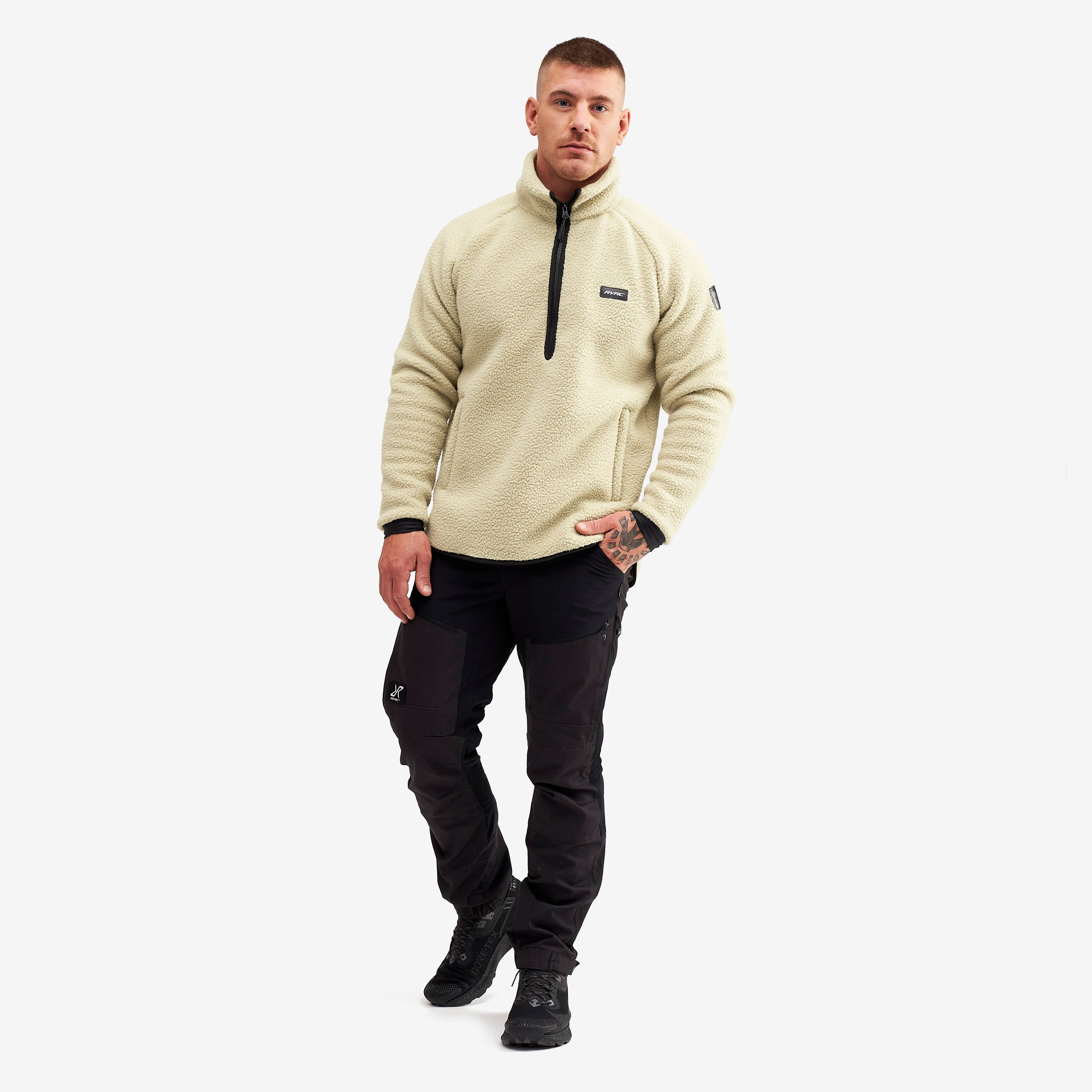 Sherpa Fleece Homme Beige Khaki