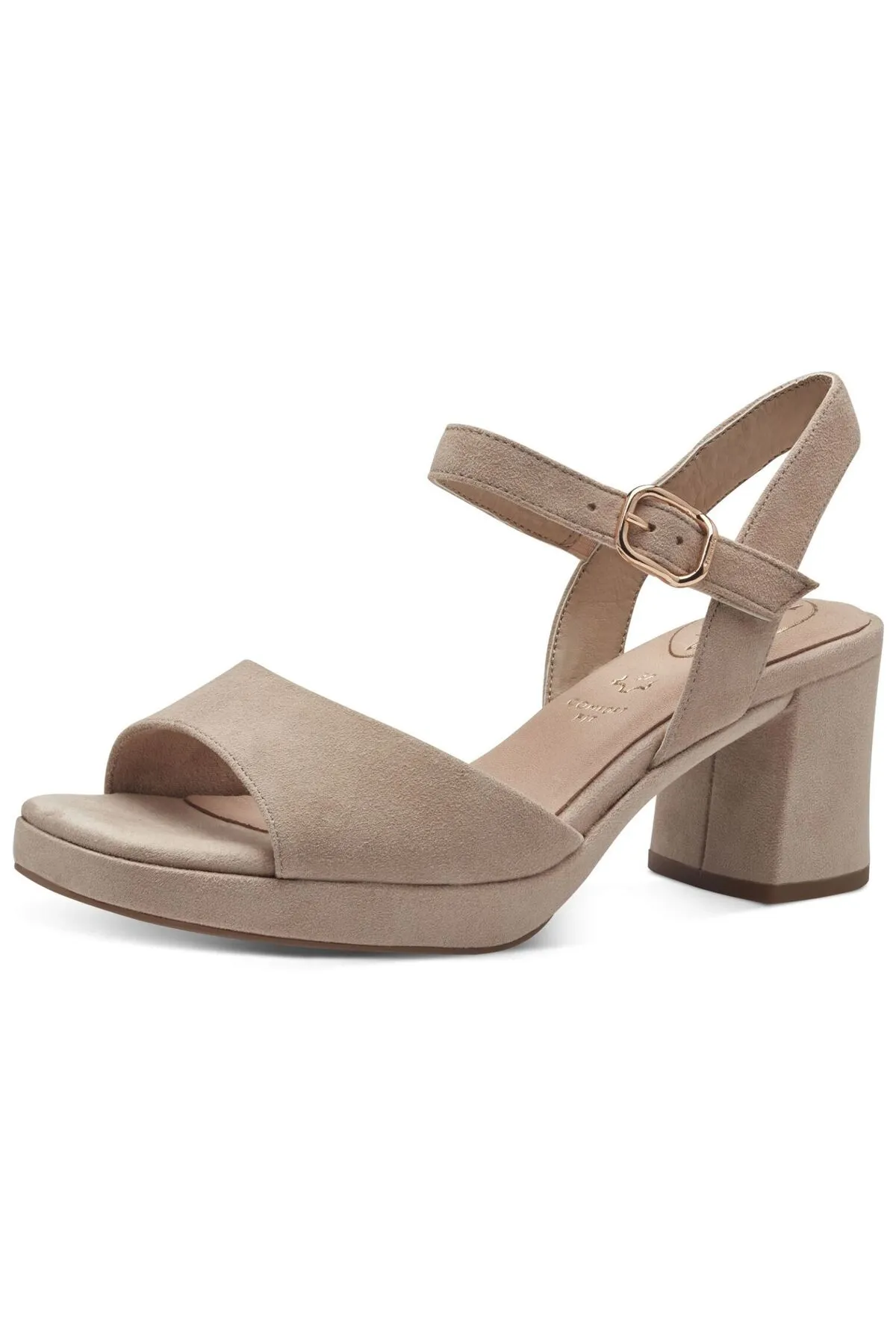 Tamaris Comfort  Sandalette - Beige - Blockabsatz
