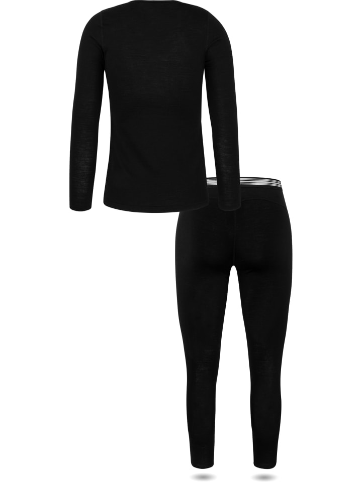 Normani Outdoor Sports Damen Merino Unterwäsche-Set Mandurah/Perth in Schwarz günstig kaufen