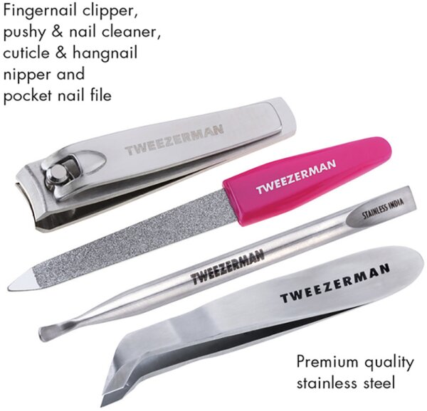 Tweezerman Mini-Manicure-Notfall-Set, geblistet Maniküre-Set