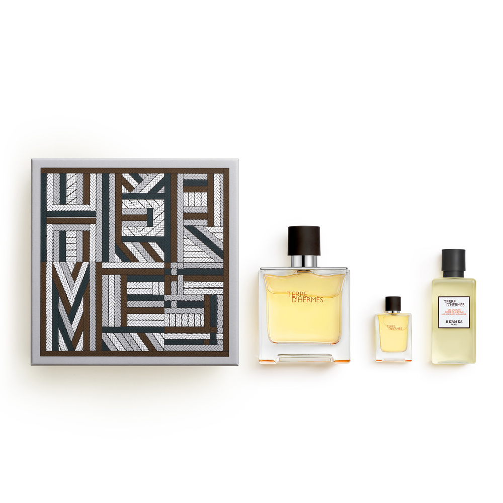 HERMÈS Coffret Terre d'Hermès, Parfum, 75 ml +5 ml + 40 ml Coffret