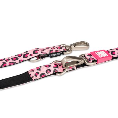 Max & Molly Multifunktionsleine Leopard Pink