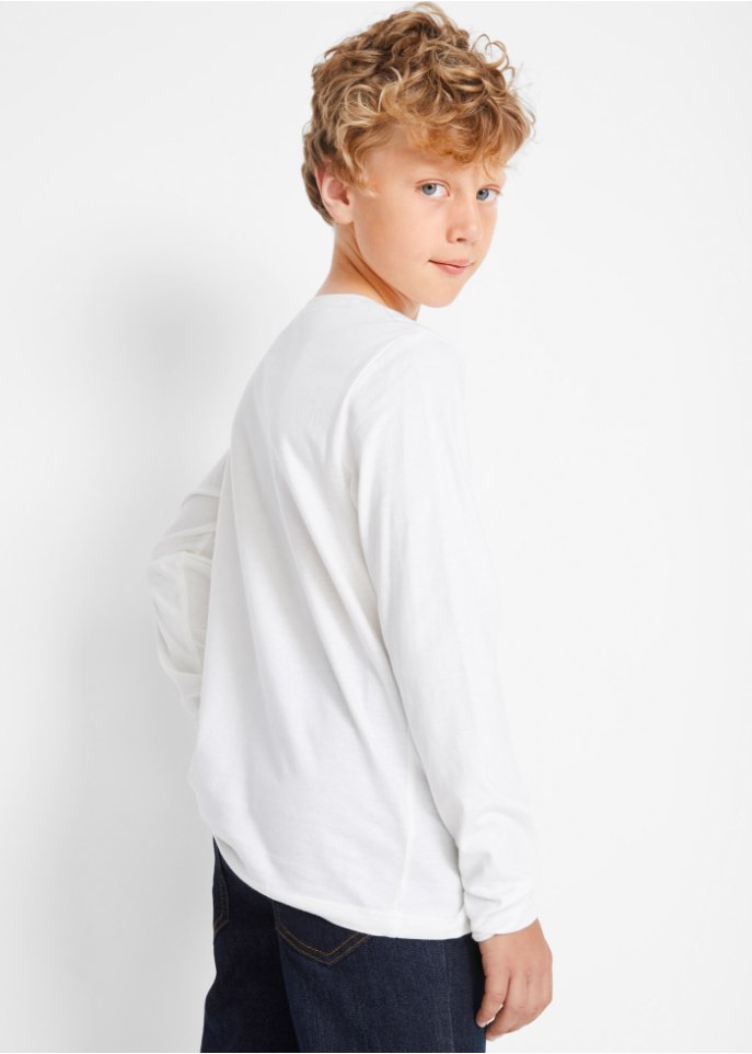 Jungen Langarmshirt mit Tiermotiv aus Bio-Baumwolle