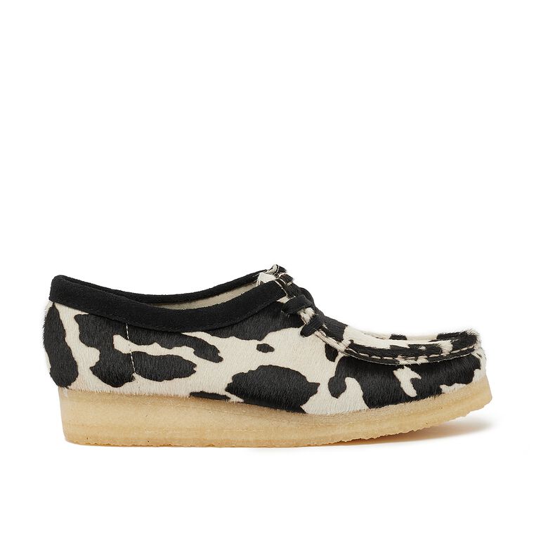 Clarks Wmns Wallabee cow print hairon