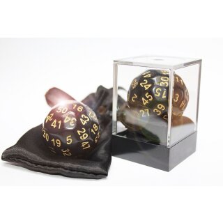 Dice-Up D50 in Acrylbox und Satinbag Black/Gold