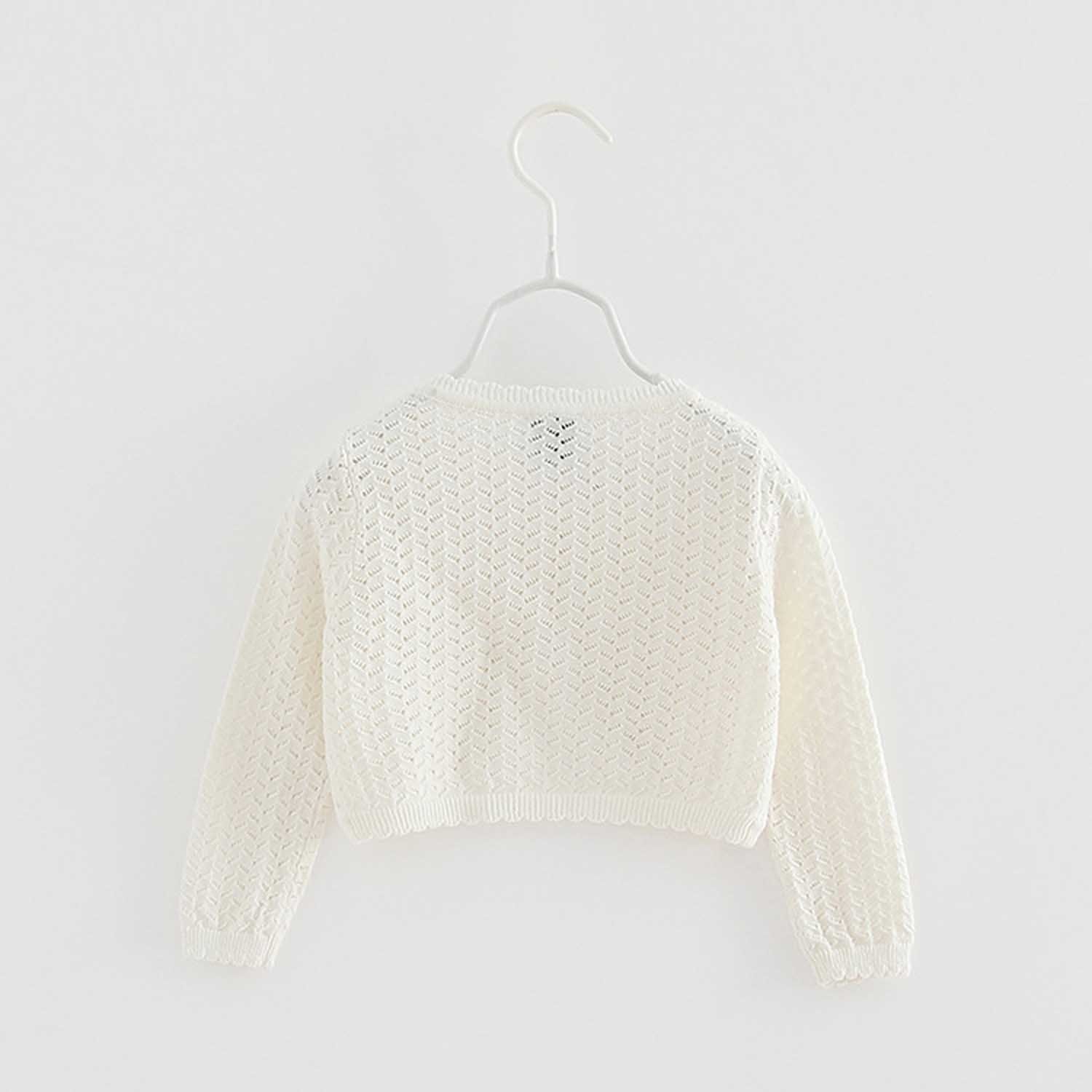 TOPMELON Bolero Strickbolero Shrug Kinder Strickjacke Vorne offen gehäkelt