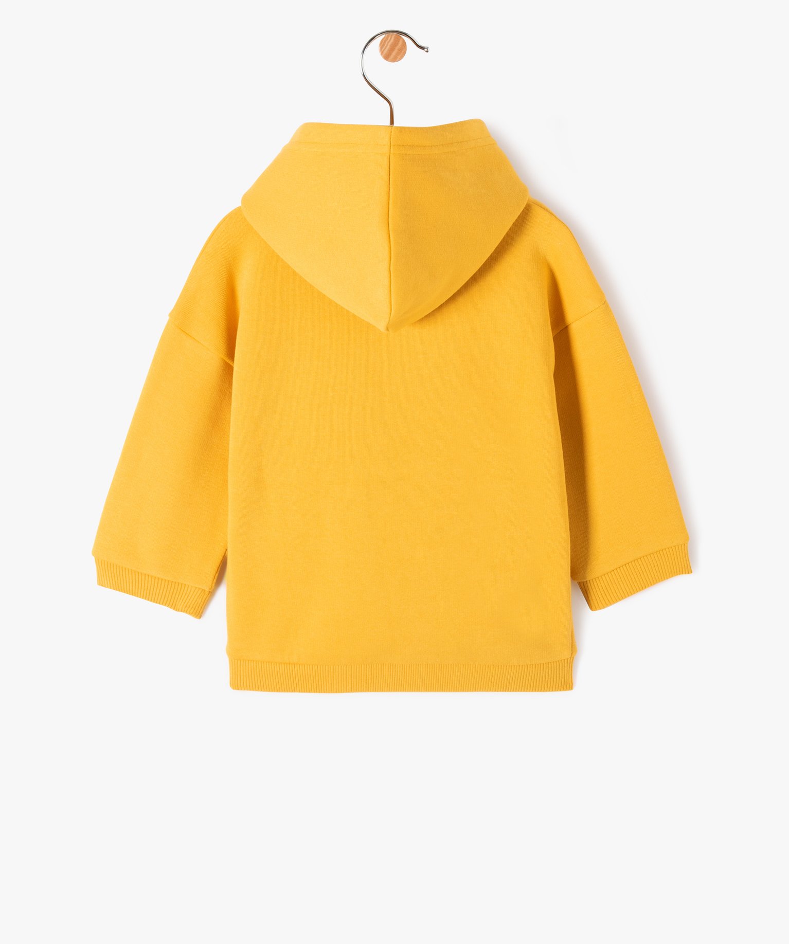 Sweat à capuche en molleton doux bébé Garçon jaune | GEMO