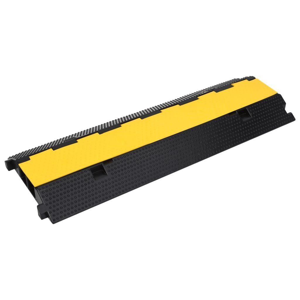 vidaXL Verkehrsschild Kabelschutzrampe mit 2 Kanälen 100 cm Gummi, (1 St)