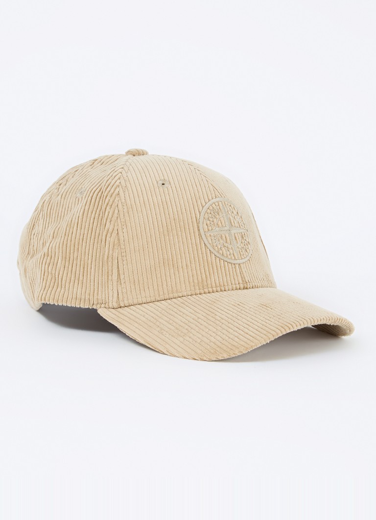 Καπέλο Stone Island από κοτλέ 99662 με κέντημα λογότυπου