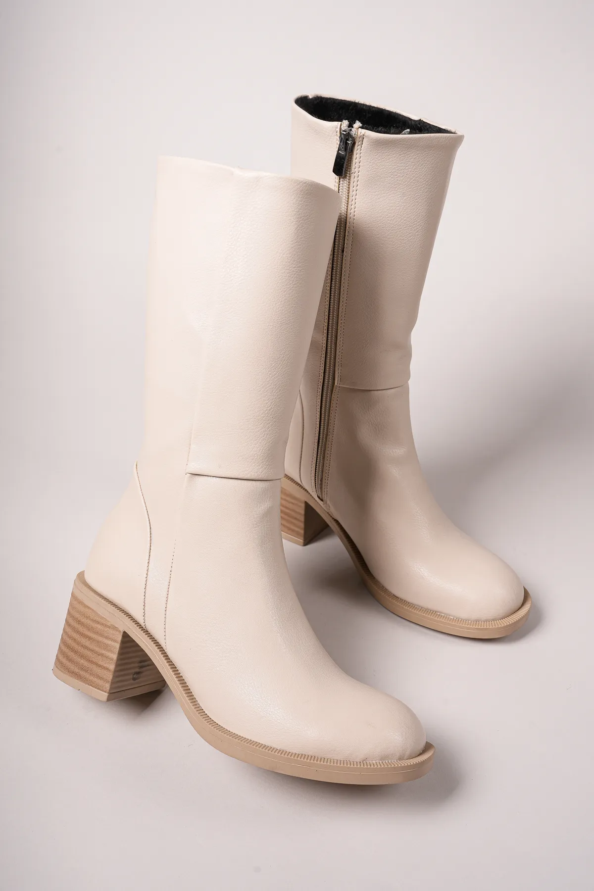 Riccon  Secmodh Damenstiefel 0012711 Beige Leder