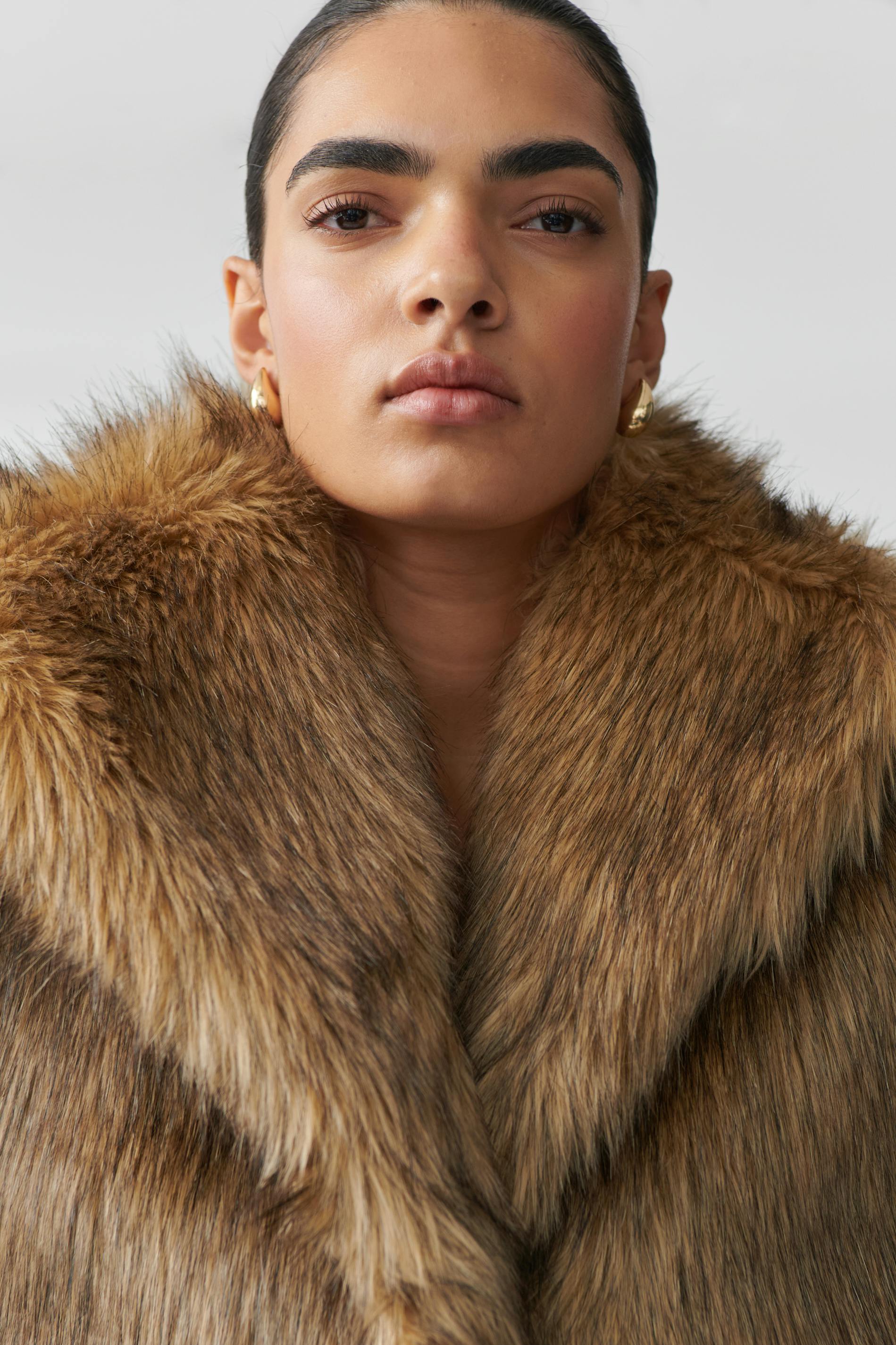 Faux fur coat