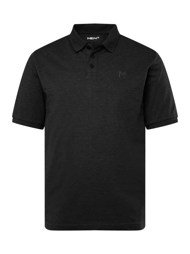 Men Plus Poloshirt in schwarz günstig kaufen
