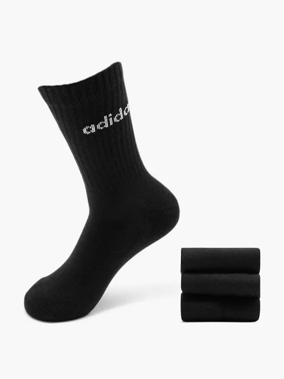 adidas Essentials Linear 3er Pack Crew Socken