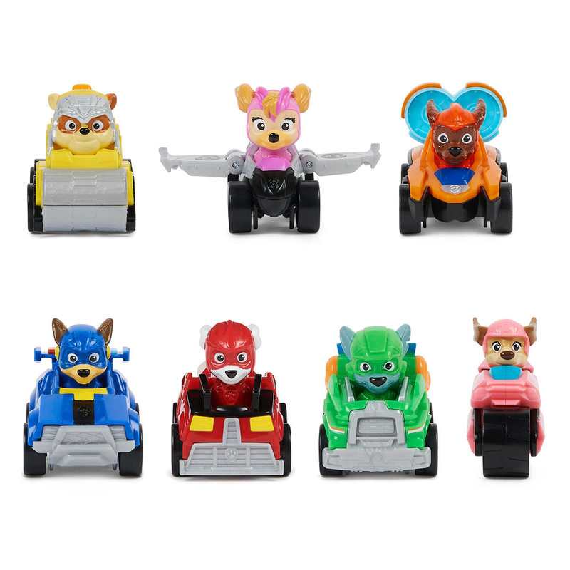 Pack de 7 racers Pup squad Pat Patrouille