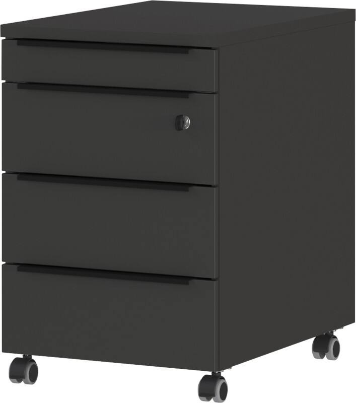 GERMANIA GW-Mailand Rollcontainer Graphit 4 Schubladen 420 x 600 x 630 mm
