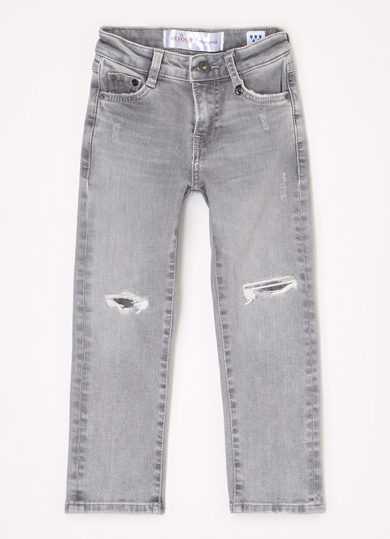 „Retour Jeans Glennis“ tiesaus kirpimo džinsai su pažeista apdaila