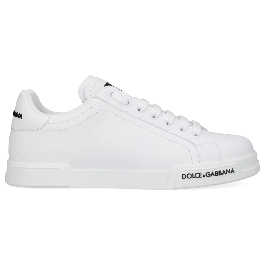 Dolce & Gabbana - Sneaker low PORTOFINO Kalbsleder - weiß