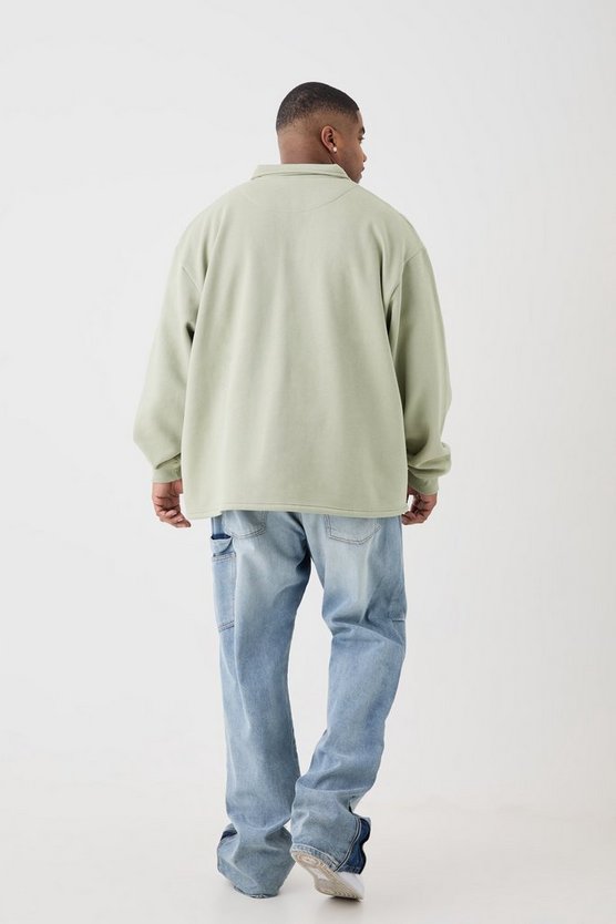 Plus Oversize Rugby Sweatshirt-Poloshirt