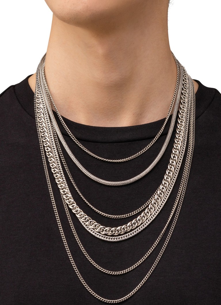 Buddha to Buddha  Nathalie Multi schakelketting van zilver