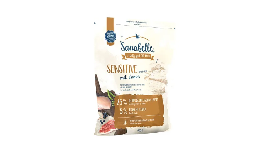 Sanabelle Katzentrockenfutter Sensitive Lamm 400 g 400 g