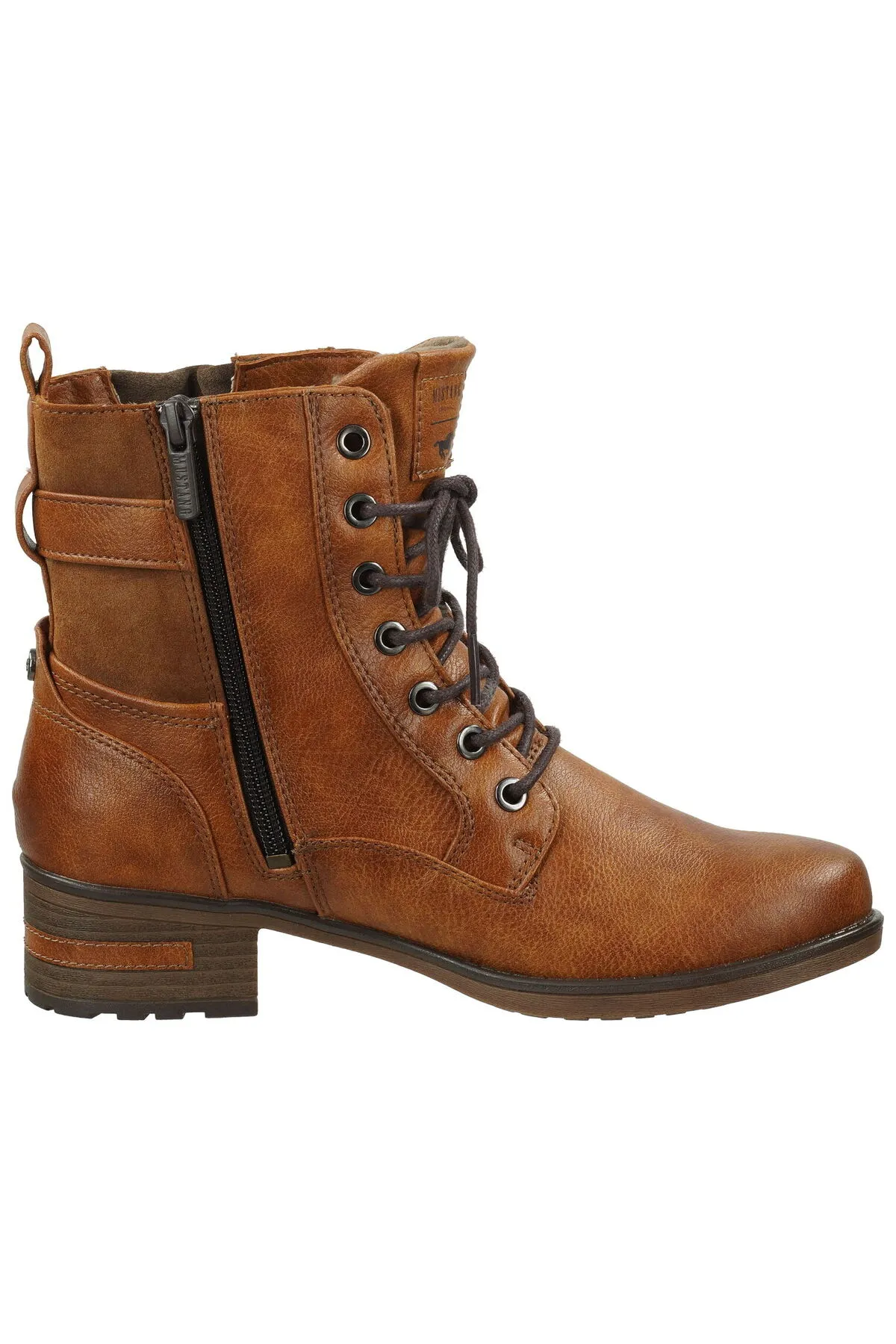 Mustang  Stiefelette - Braun - Blockabsatz