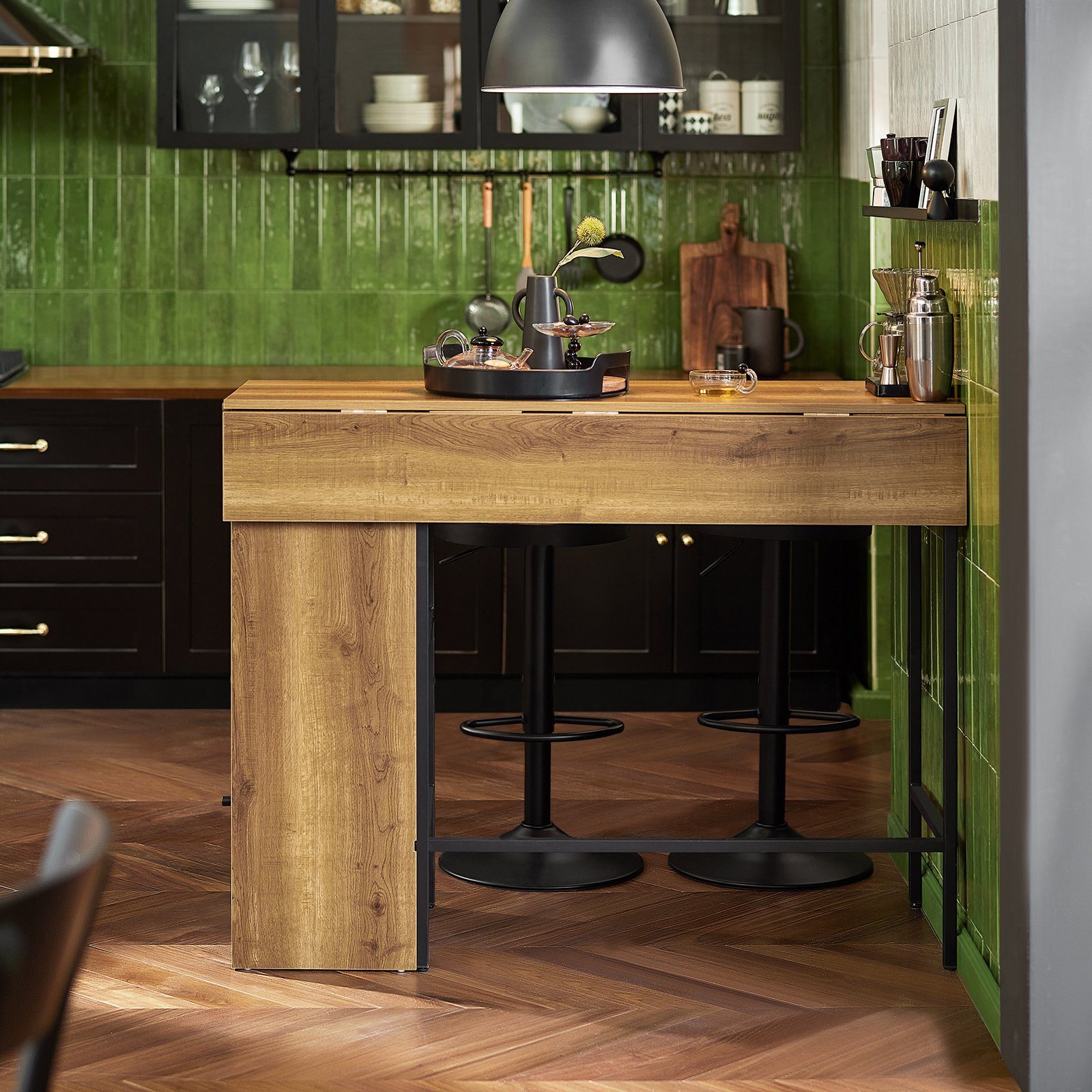 SoBuy Bartisch FWT98, mit Arbeitsfläche Esstisch Küchentisch Bistrotisch Stehtisch