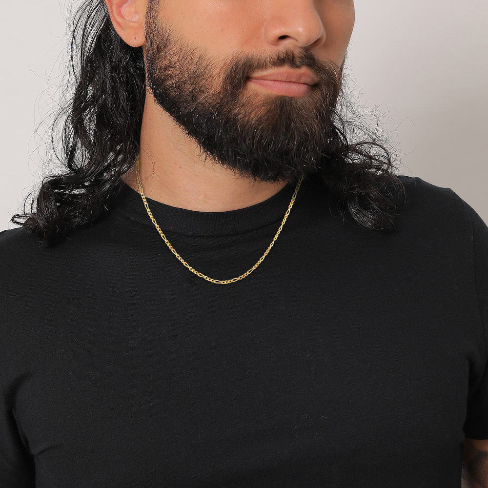 KUZZOI KUZZOI Collier Chaîne de Figaro Basic Trend Massif Oxidée Collier Homme - (925/10 collier