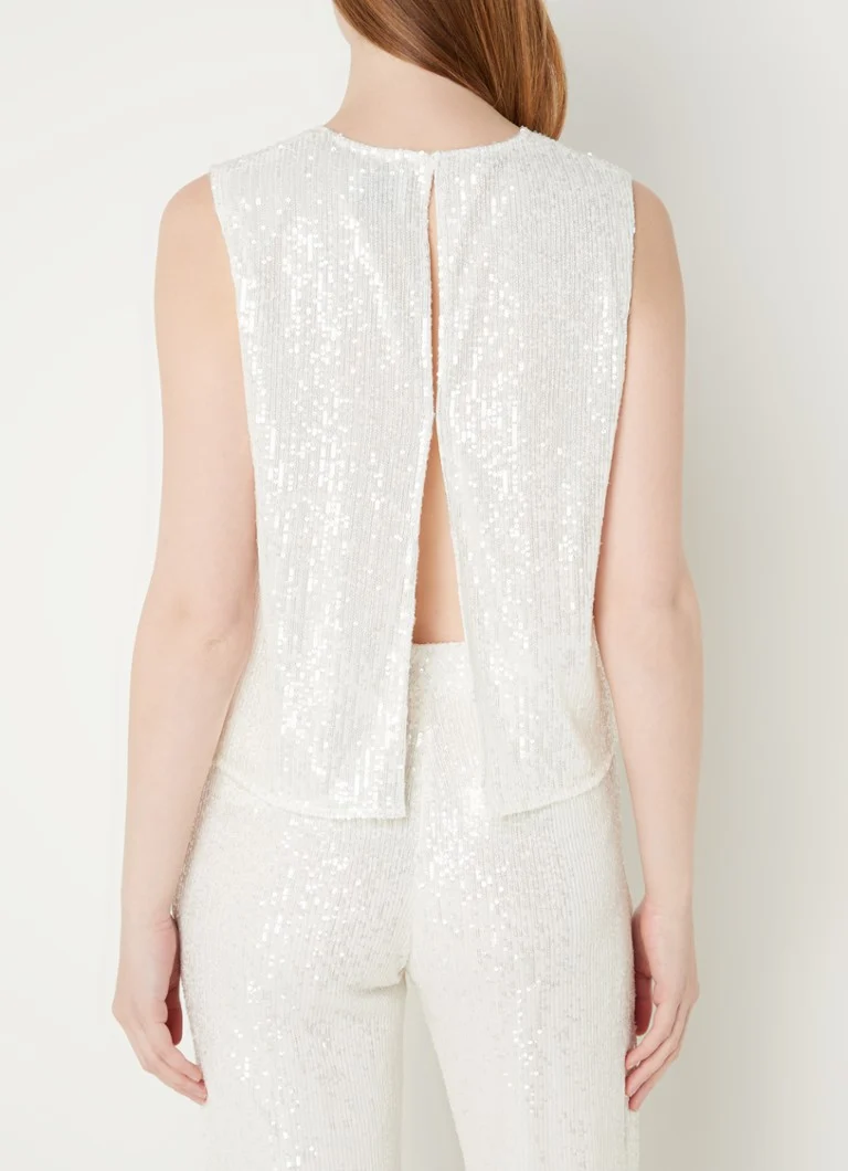 Cekinowy top bez pleców Claudie Pierlot.