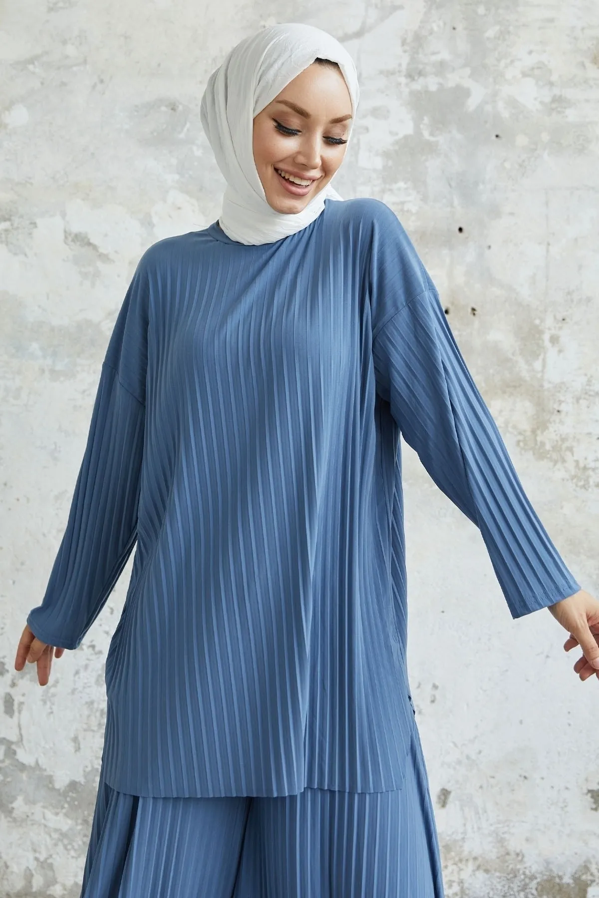 InStyle  Mila Faltenhosen-Tunika-Doppelset - Indigo