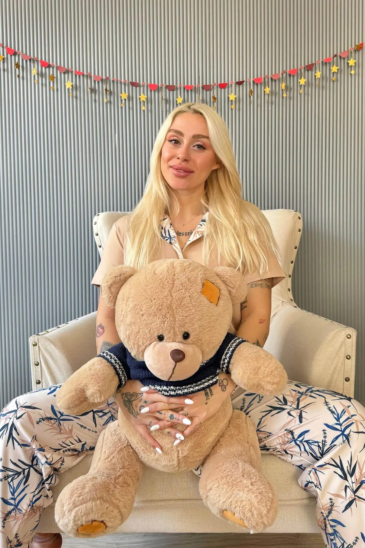 Pijamaevi  Pyjama set - Rosa - Unifarben